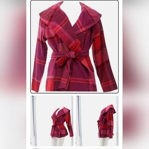 Colleen Lopez Pink and Purple Cape Jacket M